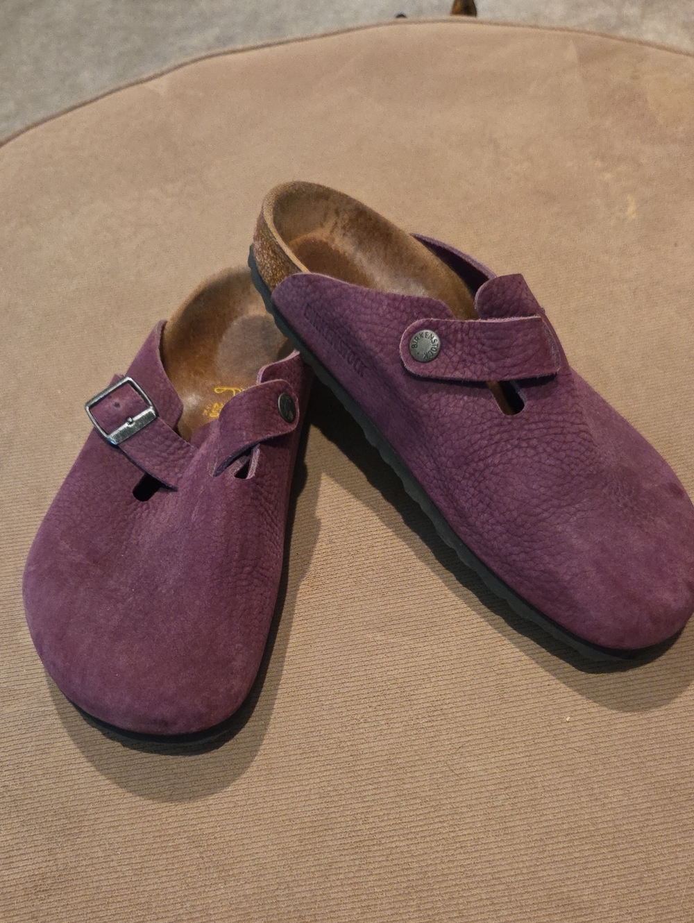 Birkenstock Purple Suede Clogs Size 39